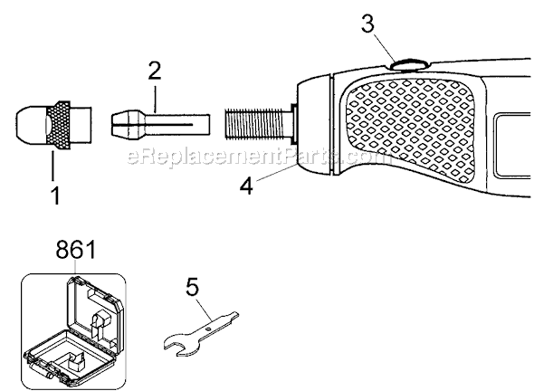 Page A Diagram and Parts List for RT200 Type 1 Black and Decker Multi-Tool